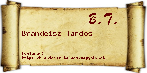 Brandeisz Tardos névjegykártya
